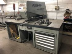 Pierce-All PERF-O-MATOR TURRET PUNCH PRESS, with Nu-Era storage cabinet and tooling