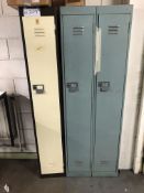 Six Single Door Personnel Lockers (no keys)