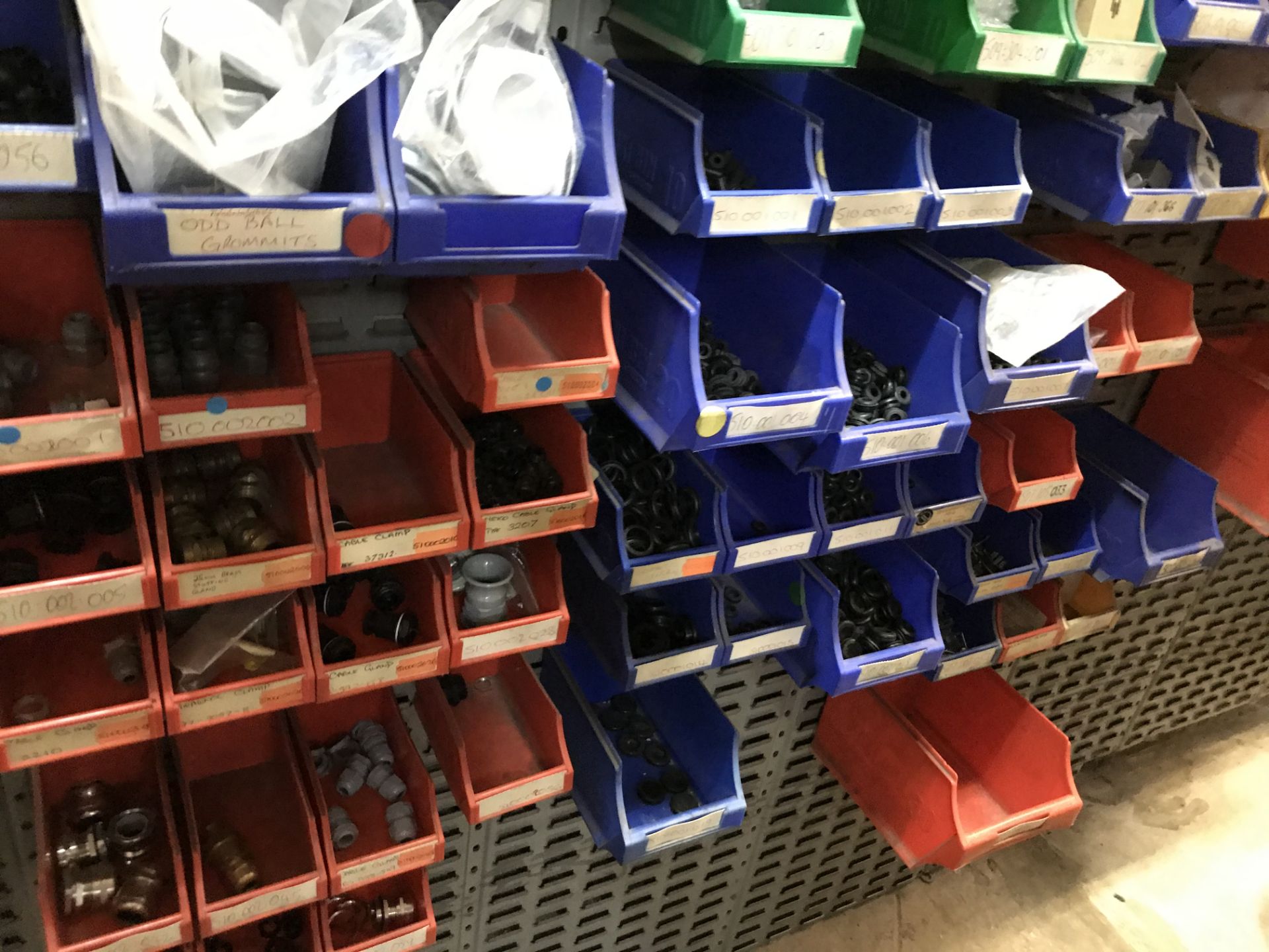 Quantity of Fastenings & Fittings, as set out in plastic stacking bins on one run of rack - Image 7 of 13