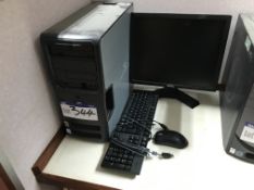 Dell Dimension 3100 Intel Celeron D Personal Computer (hard disk formatted), with flat screen