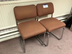 Two Fabric Upholstered Stand Chairs