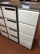 Two Steel Four Drawer Filing Cabinets