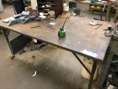 Steel Framed Table, with timber top