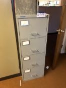 Two Steel Four Drawer Filing Cabinets