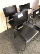 Two Leather Effect Stand Chairs