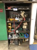 Metal Shelving Unit with contents