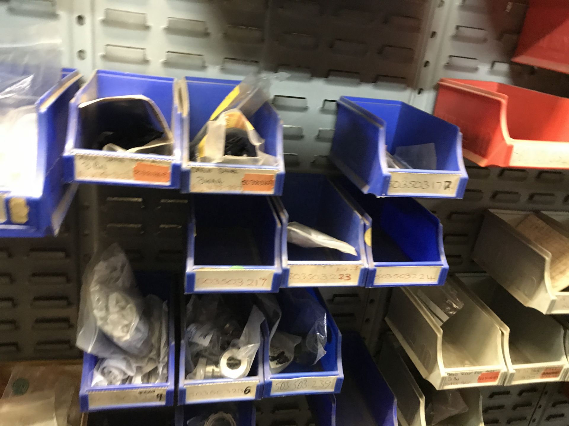 Quantity of Fastenings & Fittings, as set out in plastic stacking bins on one run of rack - Image 12 of 13