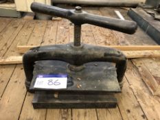 Hand Screw Platen Press, approx. 380mm x 260mm