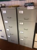 Two Steel Four Drawer Filing Cabinets