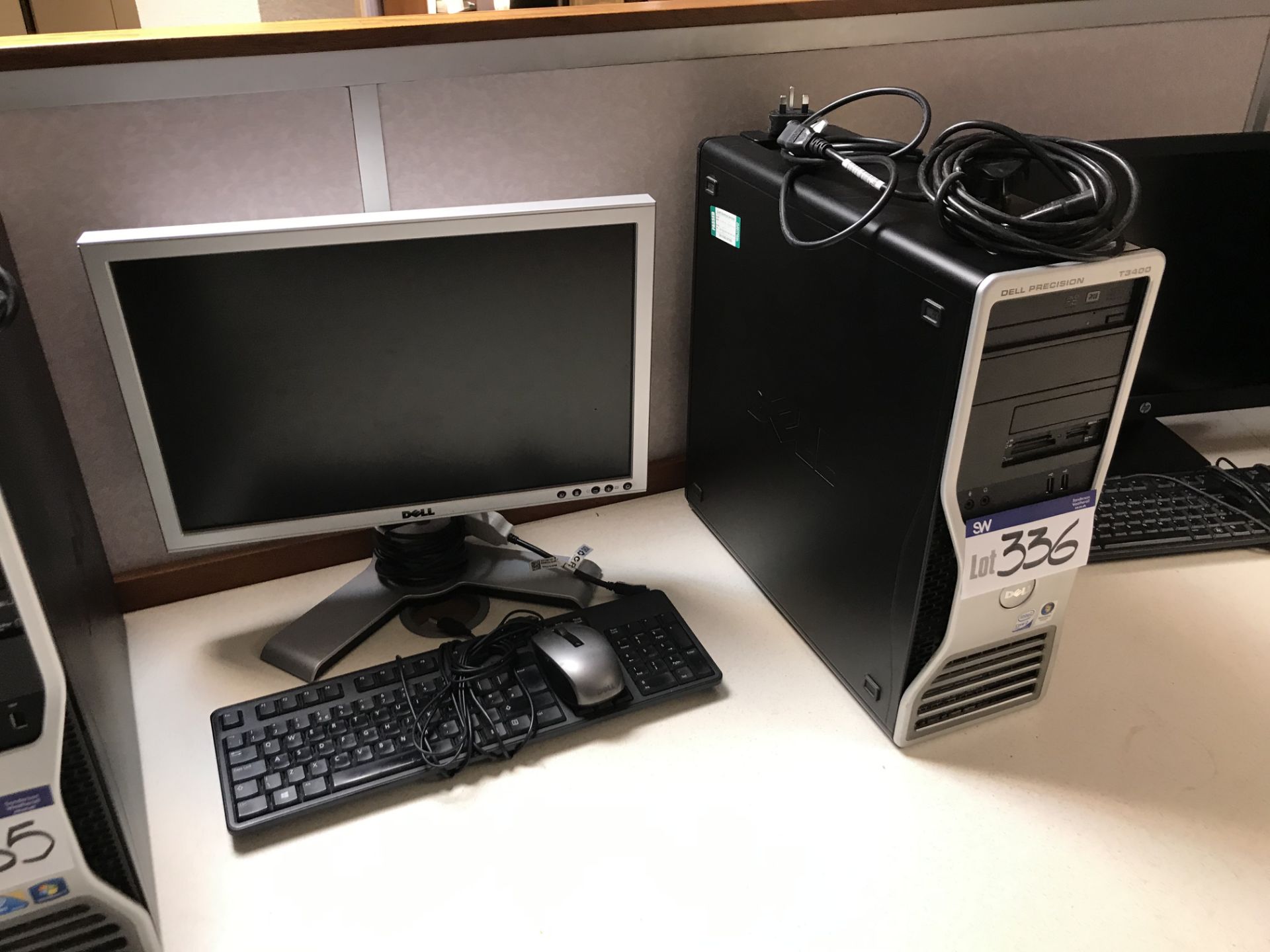 Dell Precision T3400 Intel Core 2 Personal Computer (hard disk formatted), with flat screen monitor,