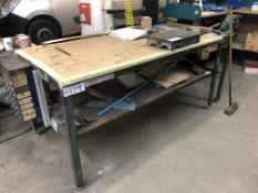 Steel Framed Bench, with Record no. 3 4in. bench vice