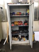 Double Door Steel Cabinet & Contents