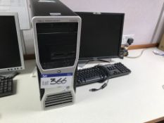 Dell Precision T3400 Intel Core 2 Personal Computer (hard disk removed), with flat screen monitor
