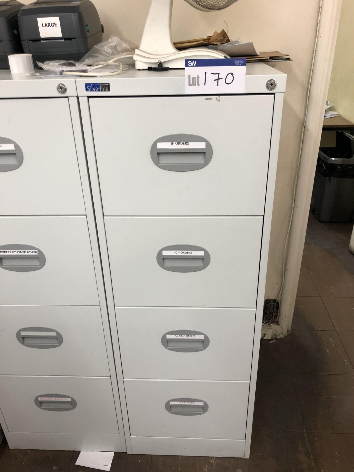 Silverline Steel Four Drawer Filing Cabinet