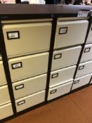 Two Steel Four Drawer Filing Cabinets