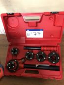 Pipe Wrench, with dies and carry case