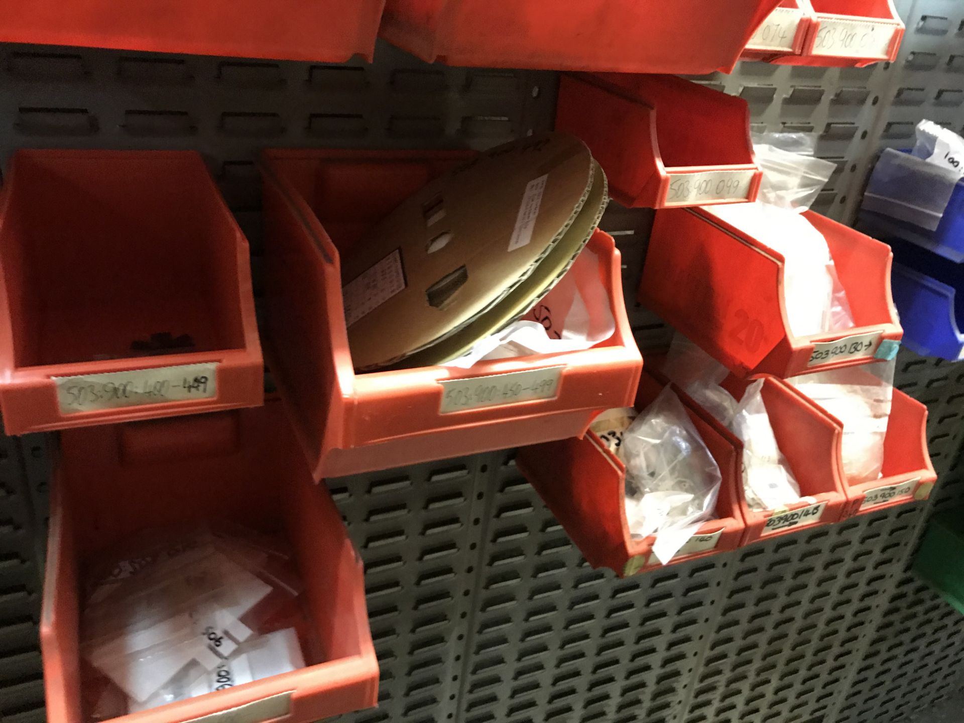 Quantity of Fastenings & Fittings, as set out in plastic stacking bins on one run of rack - Image 10 of 13