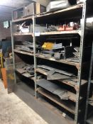 Steel Storage Racking with contents of sheet metal