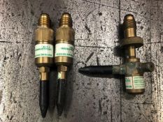 Three Helium Gas Bottle Balloon Inflator Valves, please note this lot is part of combination lot
