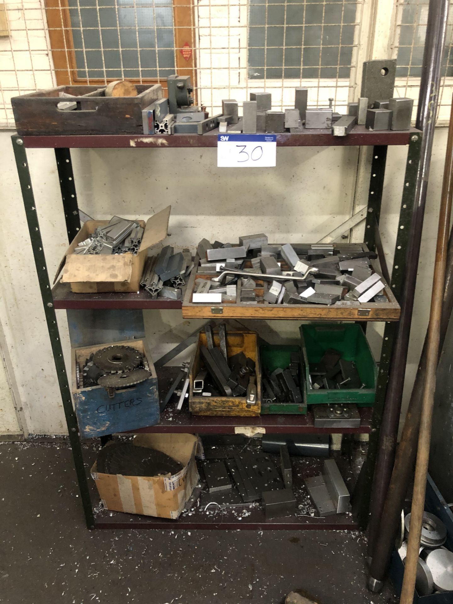 Steel Rack, with contents