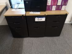 Three x Three Drawer Pedestals