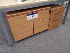 Four Light Oak Veneered Pedestals