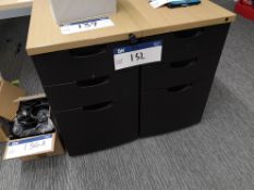 Two x Three Drawer Pedestals