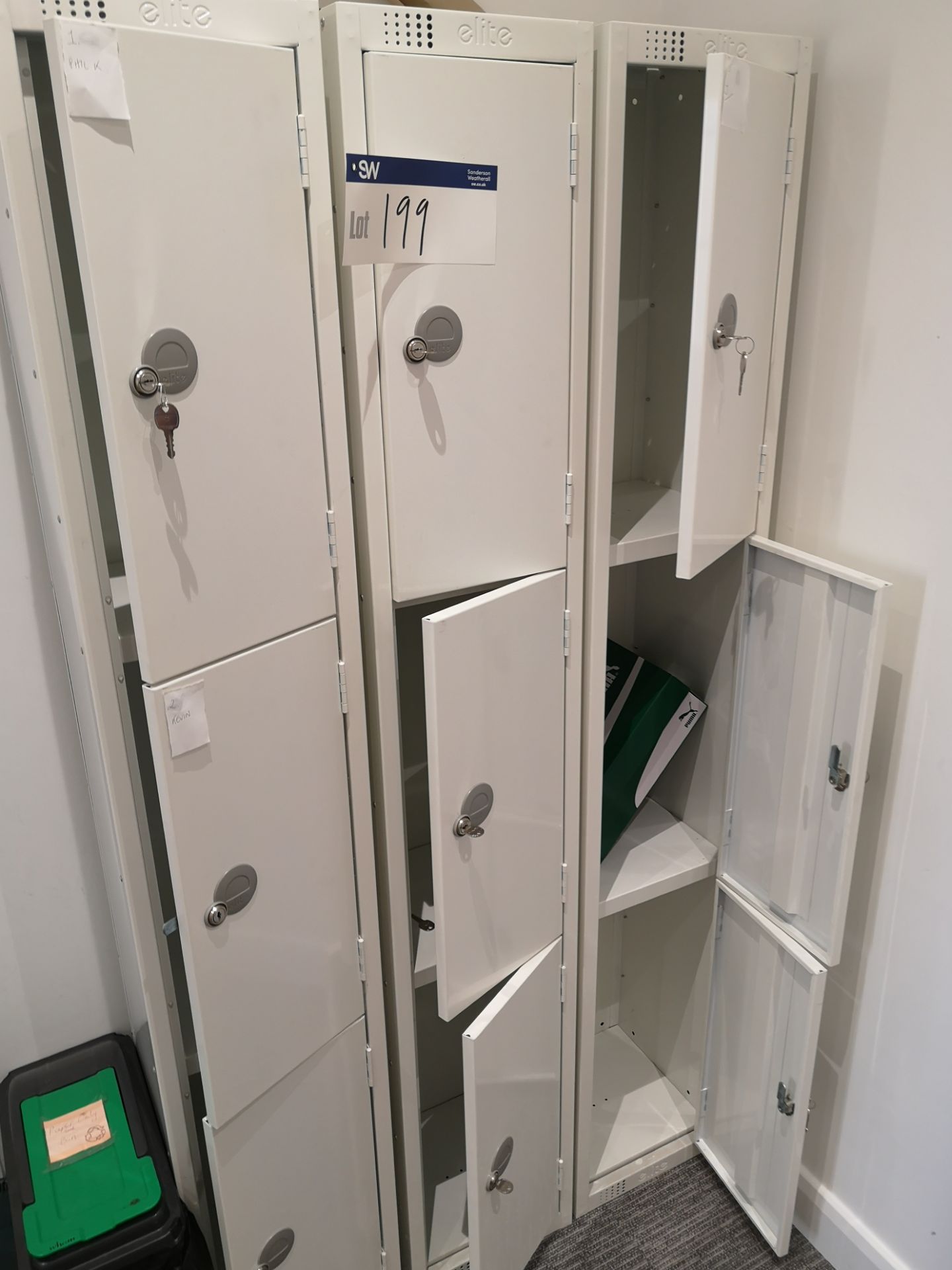 Three x Three Grey Door Lockers