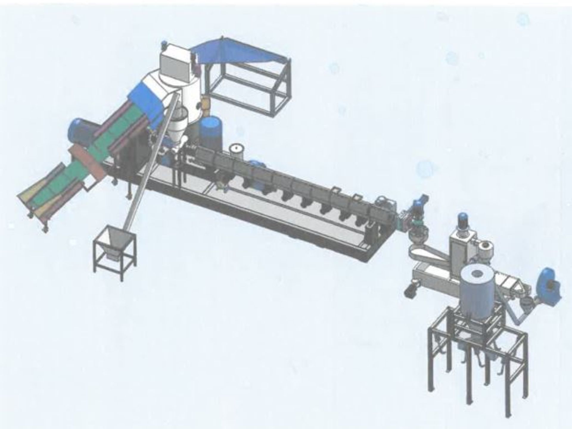 Zhangjiagang SJ160/33 600-800KG/HOUR LDPE WATER RING PLASTIC EXTRUSION PELLETING LINE, year of - Image 5 of 16