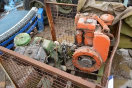 Two Lister Diesel Engines, in cage pallet (cage pa