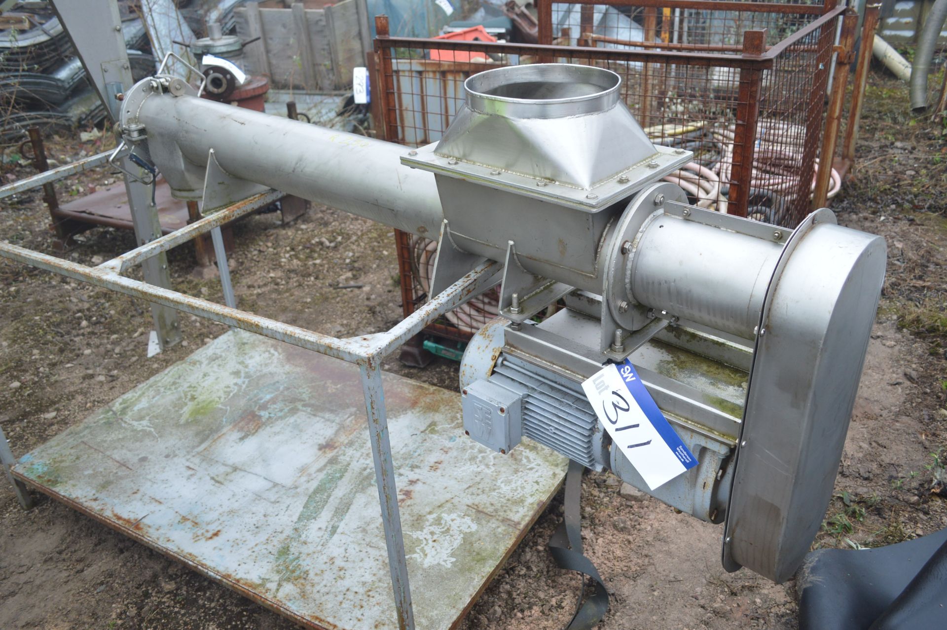 Stainless Steel 150mm dia. Screw Auger Conveyor, a