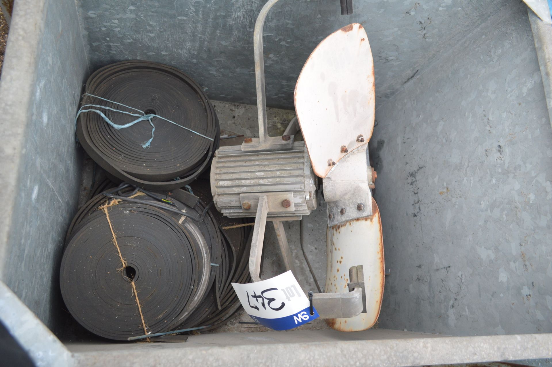 Contents of Steel Chest, including fan & rubber st - Image 2 of 3