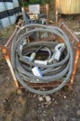 Wire Tow Ropes, in cage pallet, approx. 45mm dia.,