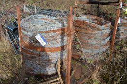 Razor Wire, in two stacks in post pallet (post pal