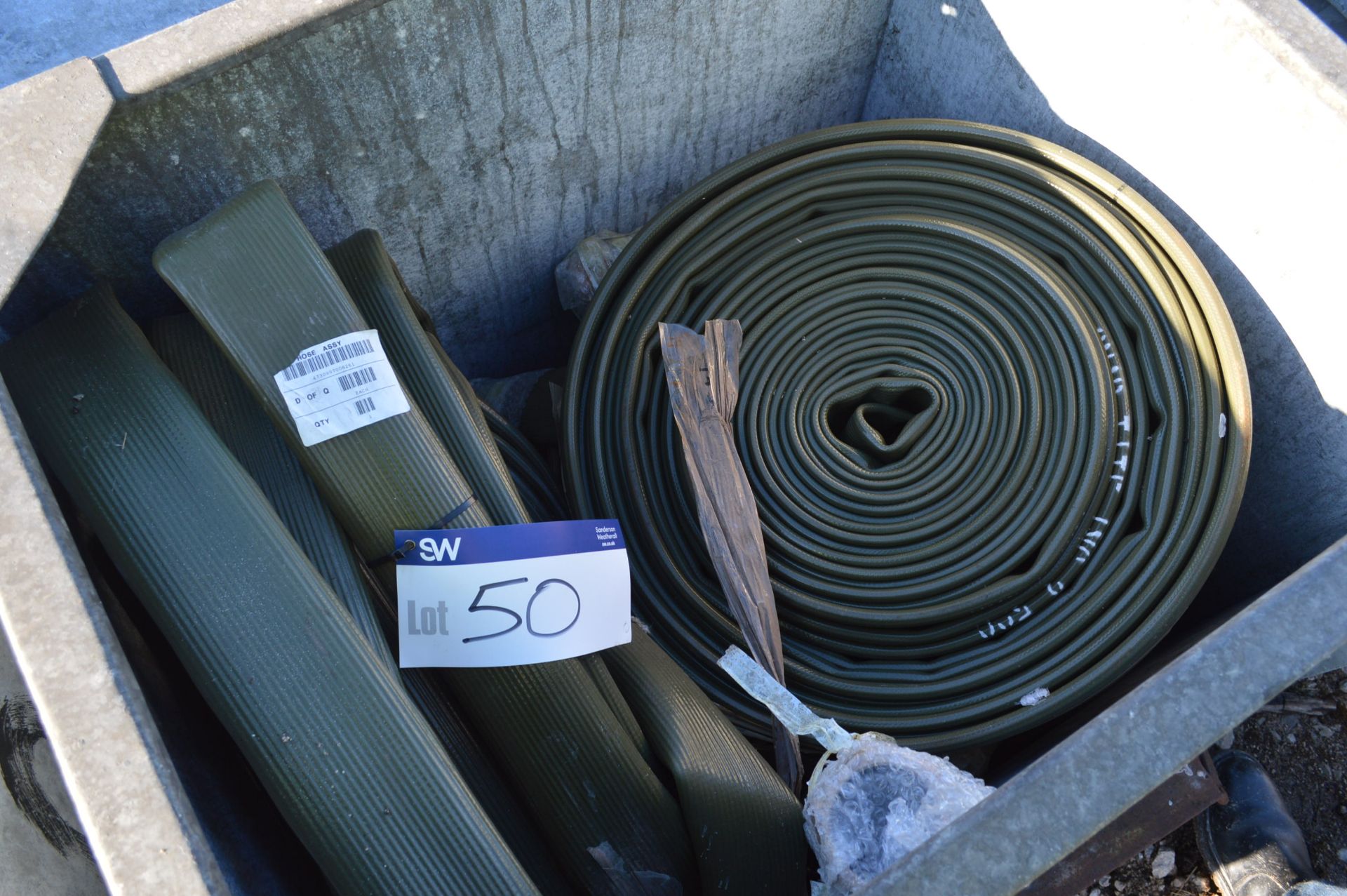 Mainly 100mm Lay Flat Hose, in steel chest (chest - Image 2 of 2