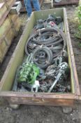 Assorted Lifting Equipment, in steel missile box (
