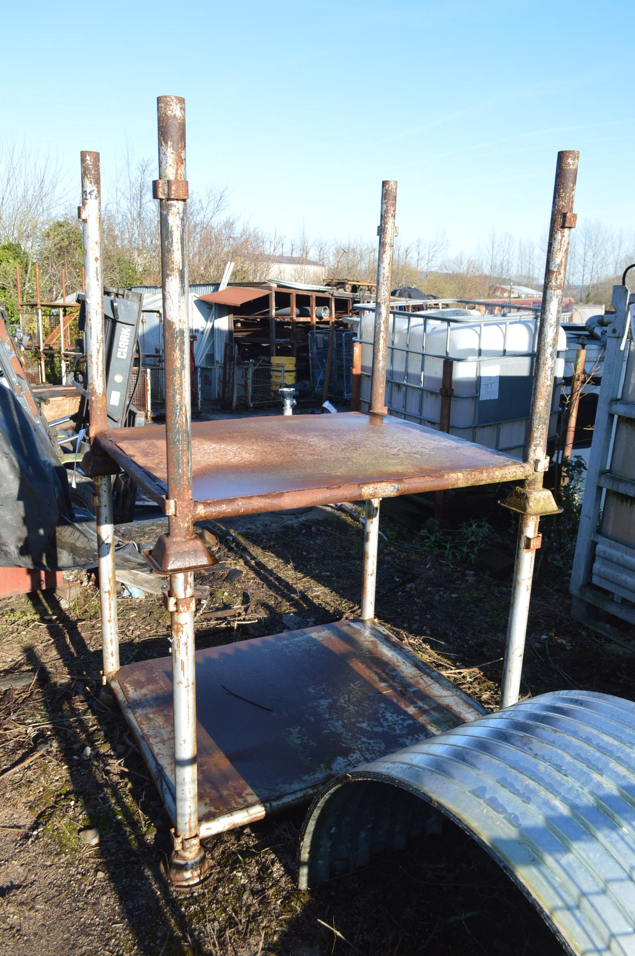 Two Steel Post Pallets, each approx. 1.2m x 1m x 9