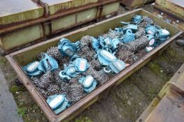 Mainly 1 ton SWL Chain Blocks, in steel missile bo
