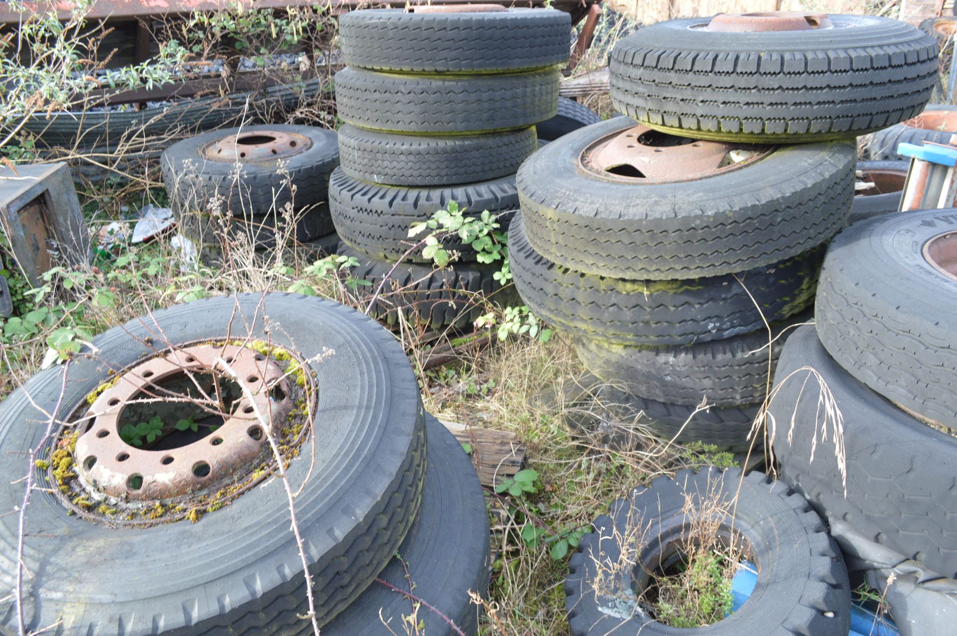 Assorted Wheels & Tyres, in one area of yard - Image 2 of 10