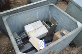 Assorted Electrical Equipment, in steel chest (che