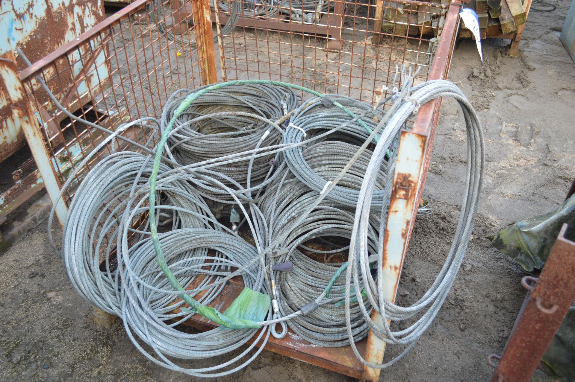 Assorted Pull Lift Cables, as set out in cage pall