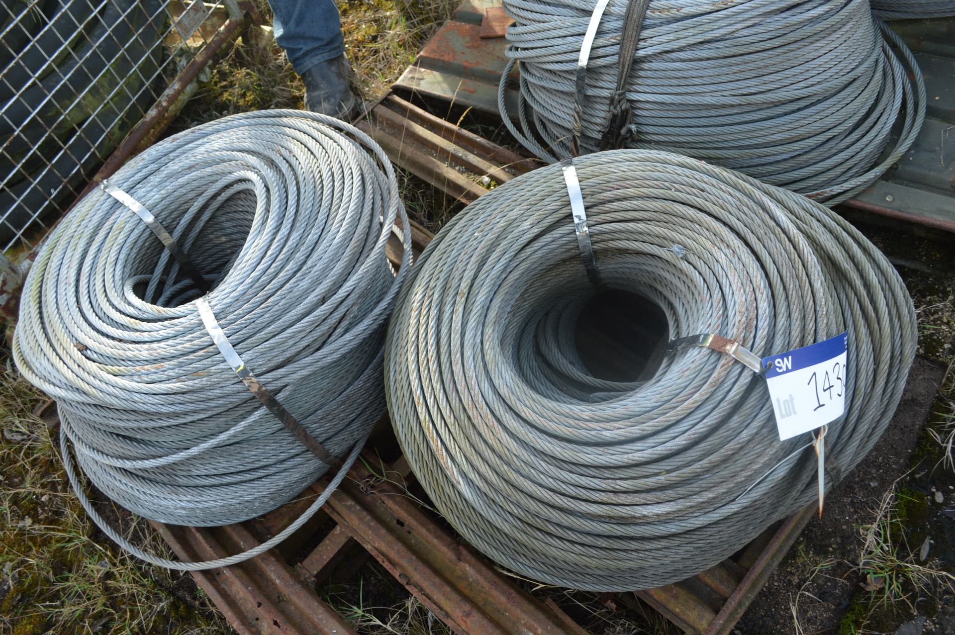 Two Reels of Wire Rope, each approx. 12mm dia. (ex
