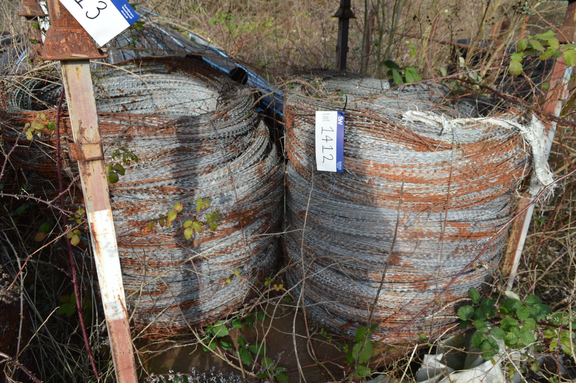 Razor Wire, in two stacks in post pallet (post pal