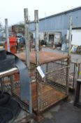 Two Steel Post/ Cage Pallets, each approx. 1200mm