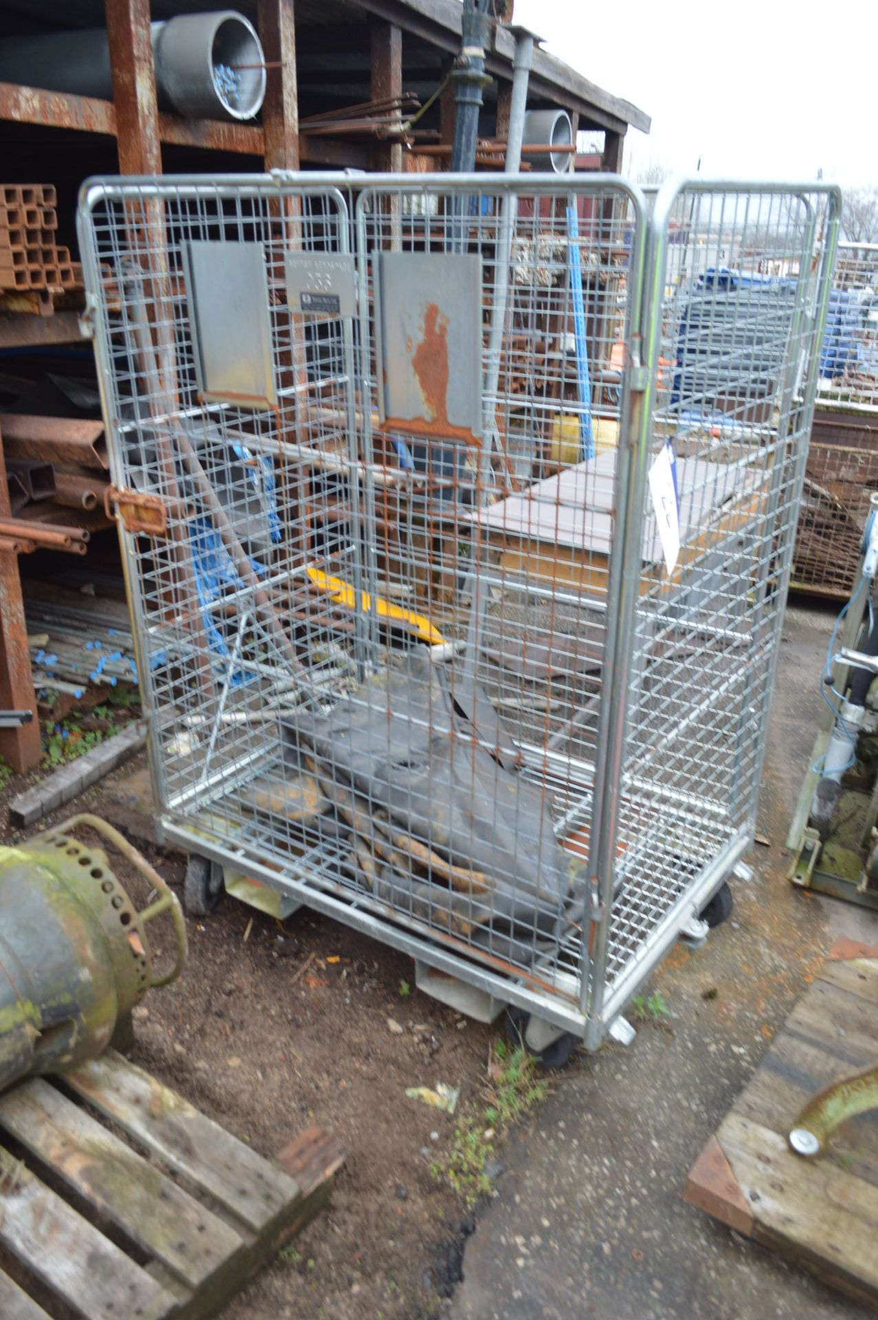 Wire Mesh Collapsible Side Trolley, approx. 1.2m x