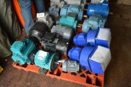 Ten Assorted Electric Motors, on pallet