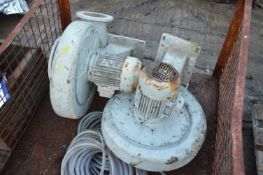 Two Alloy Cased Centrifugal Fans, each with electr