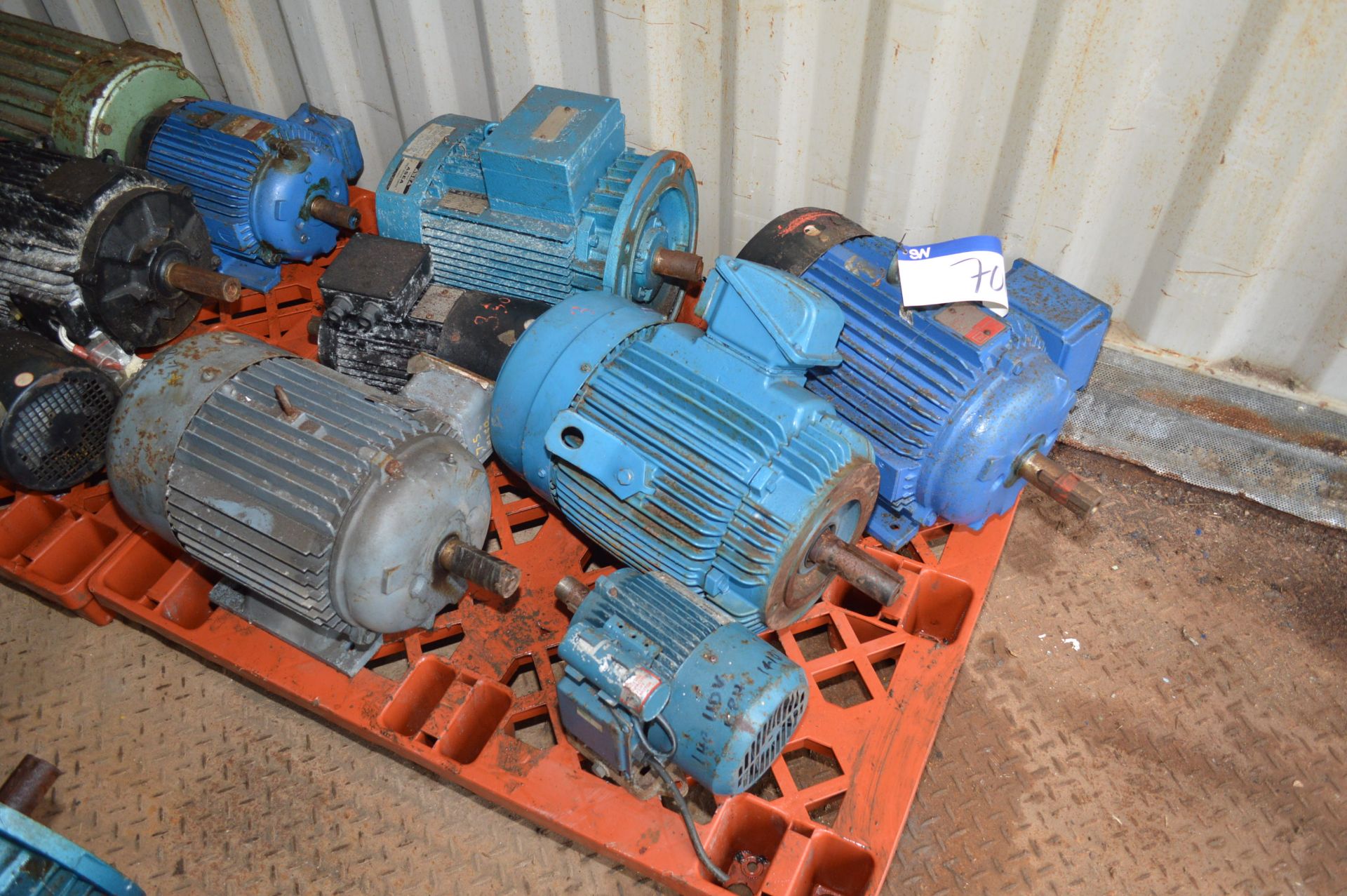 Six Electric Motors, on pallet