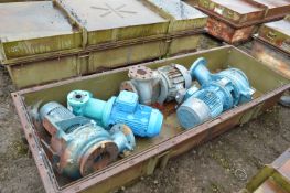 Four Assorted Centrifugal Pumps, each with electri