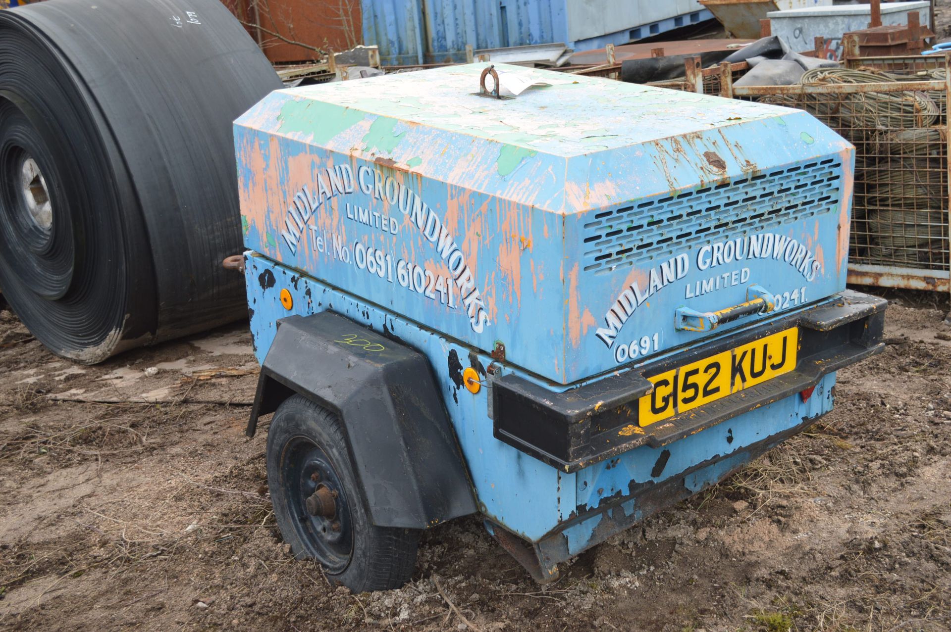 Ingersoll Rand Mobile Air Compressor, fitted Kubot - Image 2 of 7